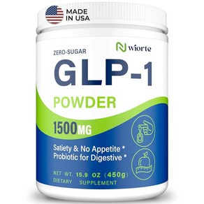 GLP-1 보충제 GLP1 보충제 여성용 천연 장내 GLP 1 파우더 1500MG 부스팅 프리바이오틱 믹스 Akkemansia Muciniphila 프로바이오틱 및 고섬유질, 30 Sevings (Pack of 1), 1개, 450g