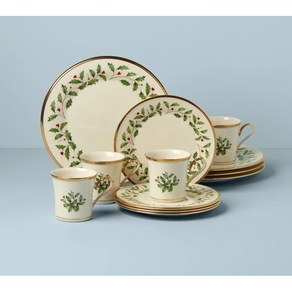 2021 레녹스홀리데이 12피스 디너웨어 세트 접시/ 머그 Holiday 12-Piece Plate & Mug Set, 디너접시4개/샐러드접시4개/머그잔4개