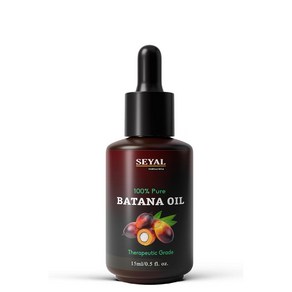 Seyal Batana 오일-머리카락 성장용 D Sebi Oganic 100% 순수 농축 오일 머리카락 및 피부 관리용 30ml, 15ml(1팩)