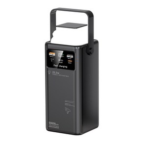 대용량 고속충전 캠핑용 차박용 멀티단자 50000mAh 보조배터리 PD 22.5W QC3.0, 블랙