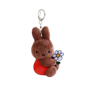 미피 인형 키링 태닝미피 꽃을 든 미피 8cm 가방고리 키홀더 백꾸 miffy 정품