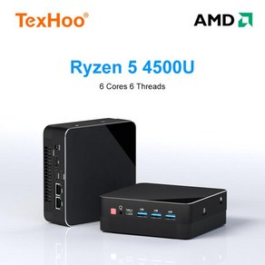 TexHoo 미니 PC AMD R7 5800H 5700U R5 최대 32GB RAM 2T NVME SSD 와이파이 6 컴퓨터 Win 11 Po 지원, 없음, 1) AMD Ryzen 5 4500U  WiFi 5, 1) AMD Ryzen 5 4800H  WiFi 5