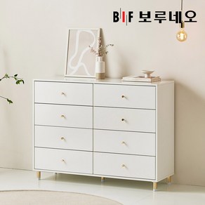 보루네오 로브 드레스룸 아이방 서랍장 4단 1200 PL0118, 화이트