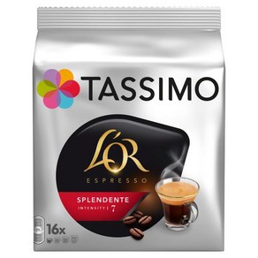 Tassimo L'OR Espesso Splendente 타시모 로르 에스프레소 스플렌덴트 89.6g 16개입, 1개