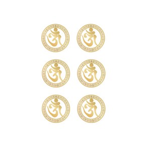 아리랑의봄 24K GOLD 옴자 광명진언 메탈스티커[15mm] 불교용품 전자파차단 전차스 골드스티커, 단품, 1개