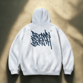 [브라운브레스] BROWNBREATH TAG HOODIE - ASH