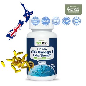 NZ100 뉴질랜드 RTG 오메가3 1200mg 90캡슐 EPA DHA 900mg 알티지 TG OMEGA3 비타민 피쉬 오일, 1개, 90정