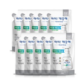 아이깨끗해 키친용 핸드솝 리필형, 200ml, 10개