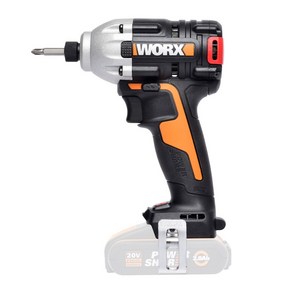 WORX 충전 임팩드라이버 베어툴 20V BL WX262.9, 1개