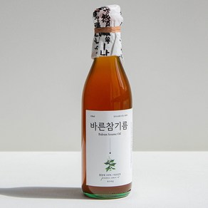 꼬소한 바른 참기름 통참깨 100% 저온압착, 350ml, 1개