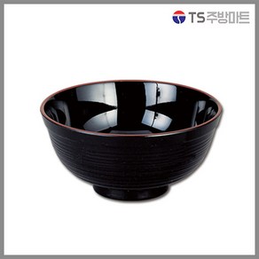 칠기 [돌산멜라민]신줄공기 (흑색), (DS-004), 1개