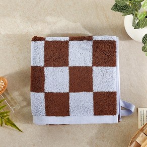 [모던하우스] 빅 체커보드 핸드타월 BROWN 34X34cm 65g (BG0124074), 1개, 사진참조