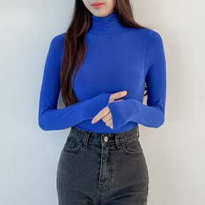 실루엣 거즈 느낌 여성 폴라티셔츠 9color