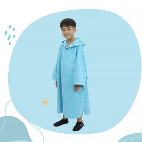 [DEEPLY] 디플리 키즈 판초타월, 1개, 스카이블루