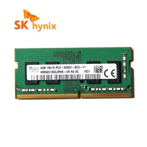 부품 Sk 하이닉스 DDR4 RAM 4GB 1Rx16 PC4-2666V-SC0-11 dd4 4gb 2666MHz 노트북 메모리, [01] 4GB 2666V, 1개