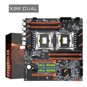 X99 마더보드 듀얼 CPU M.2 LGA 2011 V3 E-ATX USB3.0 SATA3 8 DIMM DDR4 지지대 제온 프로세서 슬롯 2011-3, 1개