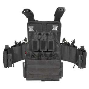 jpc 육군 경찰 기타 군사 용품 gilet tactique swat 방탄 플레이트 캐리어 전술 조끼 chaleco tactico, [01]Black, 1개