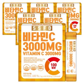 순수식품 비타민C 3000 가루 분말 스틱 파우더, 300g, 6개