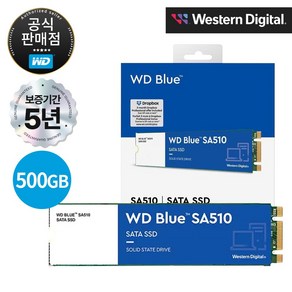 [공식판매점] WD Blue SA510 M.2 SATA SSD, SA510 M.2 500GB, 500GB