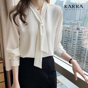 [카라] KARRA (77까지)클래식타이드블라우스_A3F0375