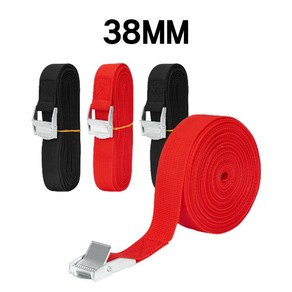 38mm 화물차 캠버클 탑차 화물벨트 짐고정바 용달차 깔깔이바 5M 블랙, 1개