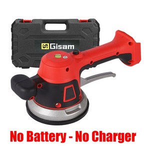 타일진동기 무선 기계 흡입 6 단 자동 바닥 레벨링 18V 배터리용, 1개, 1)No Battey Red