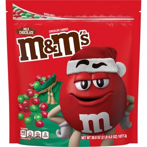 M&Ms 엠앤엔즈 레드&그린 크리스마스 어소티드 초콜릿 1000g 벌크팩 대용량