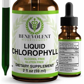 미국 베네볼런트 너리쉬먼트 액체 엽록소 리퀴드 클로로필 59ml / Benevolent Nouishment Chloophyll 2oz, 1개