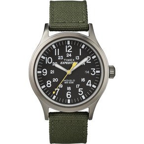 Timex 익스페디션 스카우트 남성용 손목시계 그린 40mm 나일론 스트랩 (T49961)