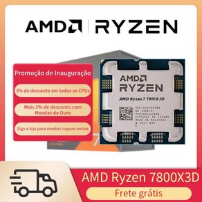 AMD RYZEN 7 7800X3D CPU 게이밍 프로세서 8 코어 16 스레드 5NM 96M 소켓 선풍기 게임 캐시 없음, 1개