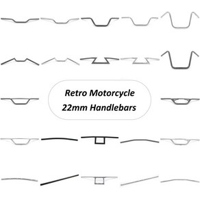 오토바이 핸들바 가로바 22mm 혼다 휠 트라이엄프 범용 야마하 트래커 스티어링 핸들 스쿠터용 빈티지 가와사키 스즈키 스크램블러, 01=A1, 1개