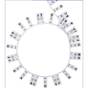 88/61 피아노 건반 계이름 스티커 유광 무광 랜덤, 61개