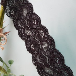 dklace 스판레이스모음 / 레이스 73273 폭 5.5cm 자가드, 1개, 블랙_1