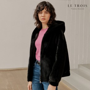 [KT알파쇼핑][LE TROIS] 23FW 르투아 FAUX 밍크퍼 후드자켓