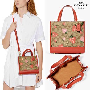 코치 뎀시 토트 22 시그니처 와일드 스트로베리 CH324 Dempsey Tote Wild Strawberry