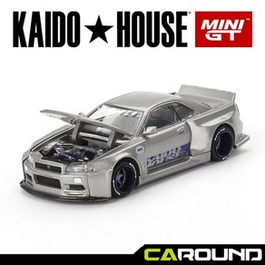 KaidoHouse x 미니지티(KHMG143) 1:64 닛산 스카이라인 GT-R (R34) 카이도 웍스 신주쿠 V1