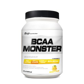 BUP BCAA몬스터 망고맛 류신 아미노산 헬스보충제 BCAA, 1개, 500g