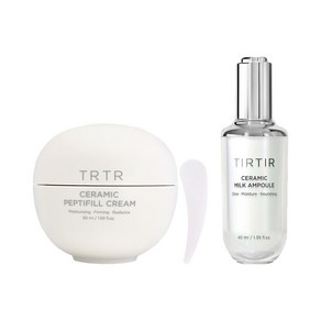 (한정)[ TRTR ] 티르티르 도자기 밀크 앰플 40ml+펩티필 크림 50ml