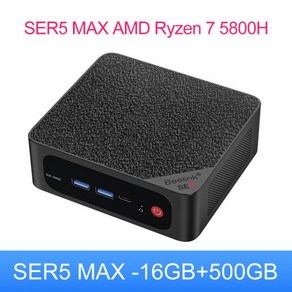 고사양 미니 PC 데스크탑 가성비 사무용 Beelink 비링크 게임용 컴퓨터 SER5 Max AMD Ryzen 7 5800H 16GB 500GB NVME SSD 5560U Po, AMD Pocesso, EU