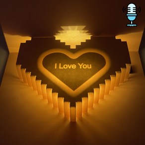 녹음카드 재생 입체 팝업카드 LOVE 3D POPUP CARD