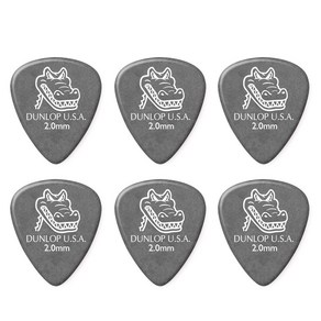 던롭 피크 기타피크 게이터그립 스탠다드 2.0mm 417R2.0 (세트 6) Gator Grip STD Dunlop Pick