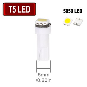 시그널 LED 10개 전구 T4 사이드 자동차 1 램프 2835 T5 7 라이트 2 Paa T3 SMD 차량 인테리어 5050, T5-5050, White