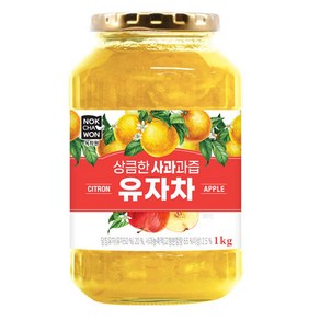 녹차원 상큼한 사과과즙 유자차 1kg, 1개, 1개