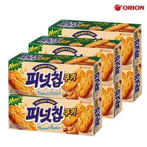 오리온 피넛칩 쿠키 104gx6 땅콩 피넛버터 과자 간식, 6개, 104g