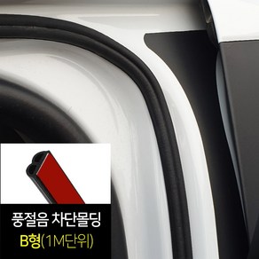 차량용 풍절음 차단 몰딩 B형(소) 1M단위, 1개