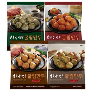 북촌손만두 굴림만두 500g 4종 세트 (고기 김치 청양고추 갈비양념), 4개