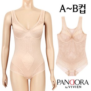 [판도라by비비안]소프트 누디 보정올인원 바디슈트1종(PBT3736)75A~90B