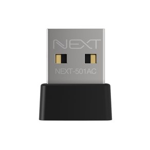 노트북와이파이 USB 무선 랜카드 AP 듀얼밴드 컴퓨터 무선인터넷 연결 NEXT-501AC, 1개