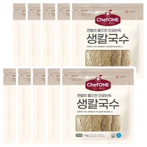 대상 쉐프원 생칼국수 1kg x 10봉지, 10개