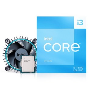 INTEL 코어13세대 i3-13100 정품박스 랩터레이크 3.4GHz 12MB 쿨러 포함, 상세페이지 참조